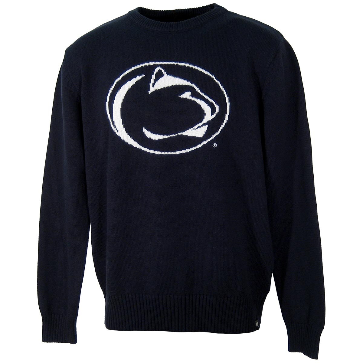 navy crew neck sweater with Penn State Athletic Logo